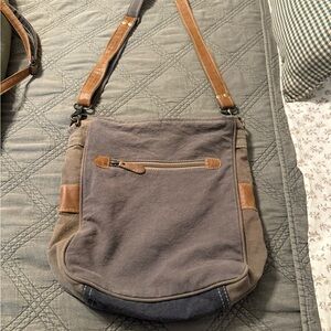 Myra Stylish Gray and Brown Womens Bag